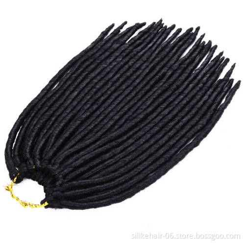 Natural Black Straight Faux Locs Hair Synthetic Faux Locs Crochet Braiding Hair Extensions  Crochet Goddess Locs Crochet Hair